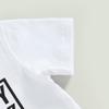 Infant Baby Boys Summer Clothes Sets Outfits Letter Print Short Sleeve T-Shirt and Stretch Casual Rolled Shorts Set