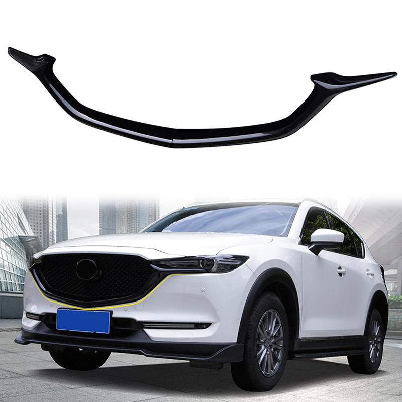 Car Accessories for Mazda CX-5 CX5 2017 2018 ABS Glossy Black Front Grille erts Cover Molding Trim