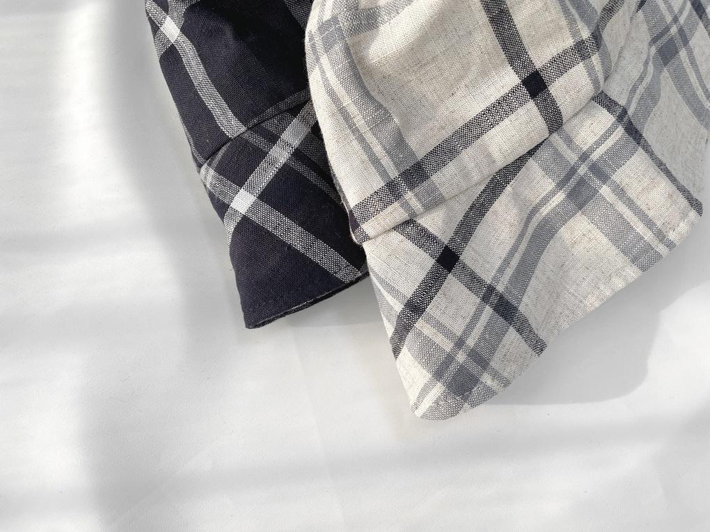 Women's Unisex Linen Check Bucket Hat