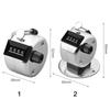 Portable 4 Digit Number Mechanical Counter Hand Held Metal Manual Counting Tally Counter Golf