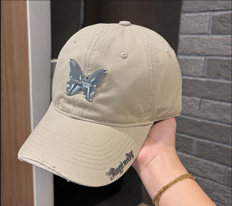 Бейсболка Ins Metal Butterfly для мужчин и женщин из мягкого хлопка Snapback, солнцезащитные козырьки, кепки для дальнобойщиков в стиле хип-хоп, Casquette