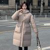 Down Cotton Coat Women's Bread Coat Winter Knee-length New Korean Style Loose Cotton Coat Long Cotton Jacket Thickened Hooded Jacket