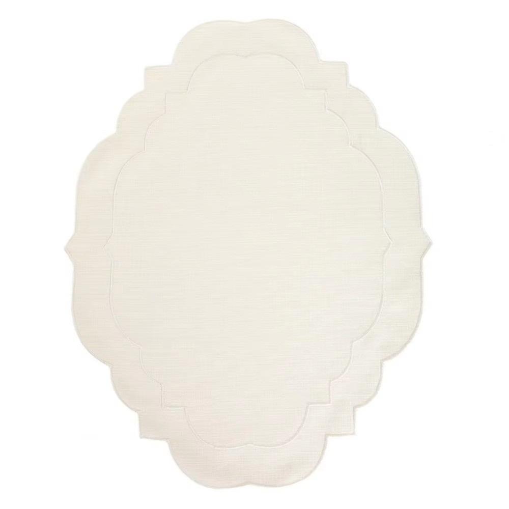 Irregular Linen Placemats Cotton Linen Table Placemats Embroidered Placemats Dining Room Use