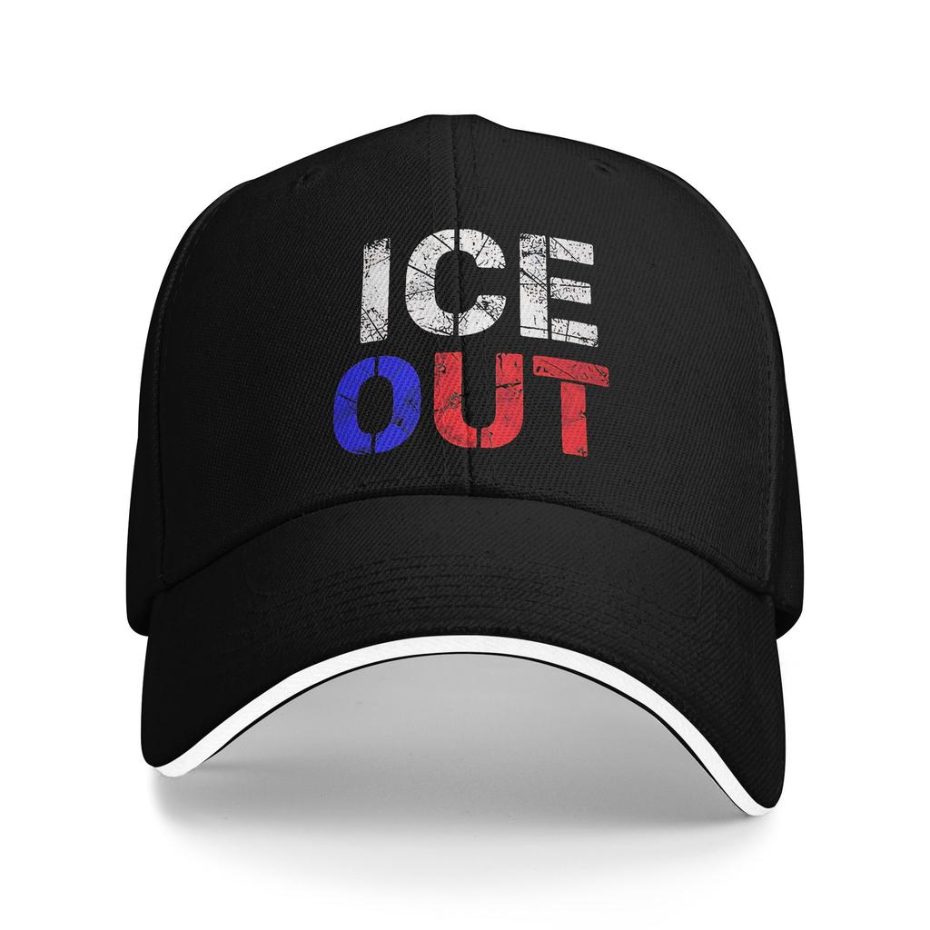 ice Out Anti Ice Minneapolis Abolish Ice Golf Cap Accessories Vintage Casquette For Men Women Casual Headewear Adjustable Fit