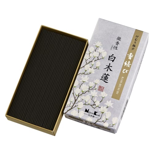 Incense Musubi White Magnolia Incense Sticks, Approx. 110g, Nippon Kodo, Almost Smokeless, Mild Fragrance