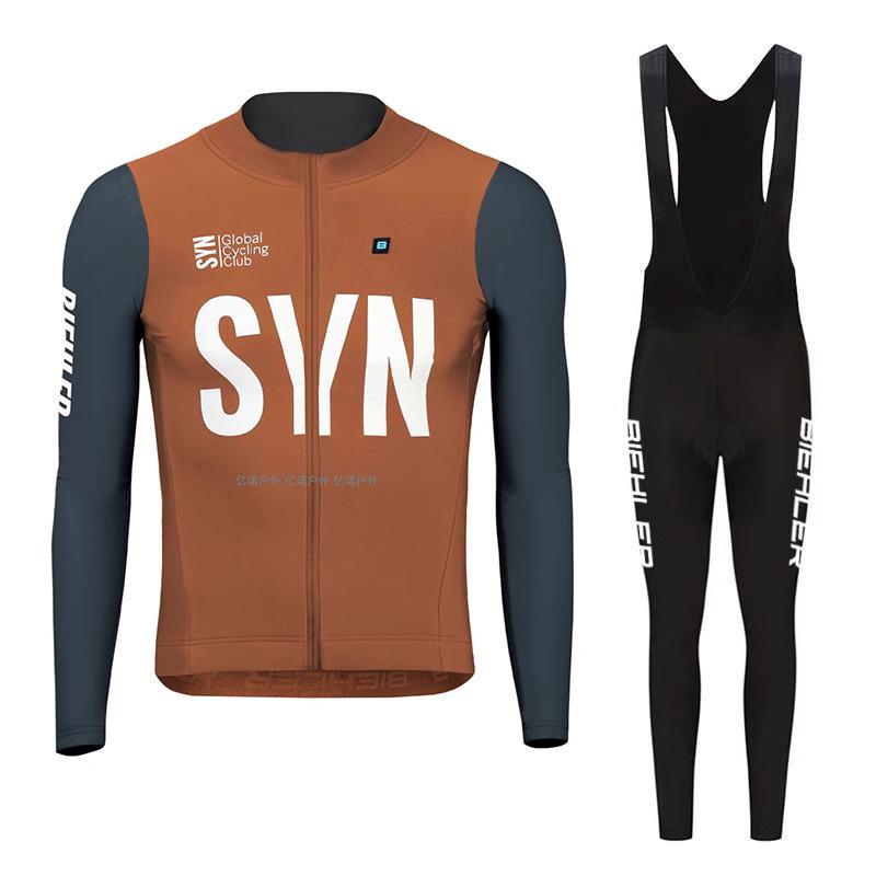 Bicycle Long-sleeved Top Set Road Bike Thin Men's Autumn and Winter Overalls 2026 Autumn Breathable Suit Cycling Suit