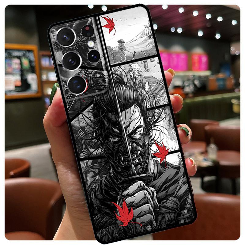 Японский Чехол Самурай Ниндзя Для Samsung Galaxy S23 S20 FE S21 Ultra S8 S9 S10 Note 10 Plus Note 20 S22 Ultra Чехол