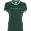 Adidas Originals Logo Three Stripes Round Neck Letter Short Sleeve T-Shirt Women T-Shirts Light-Green JJ1504