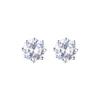 Crown Threaded Earrings Women'S Silver Temperament Simple Black Single Diamond Personalized Men'S Screw Bone Earrings