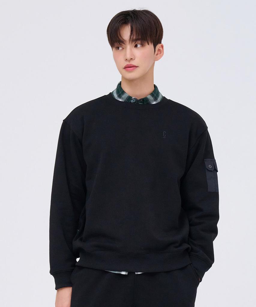 CHASECULT Men'S Sleeve Pocket Sweatshirt - Black