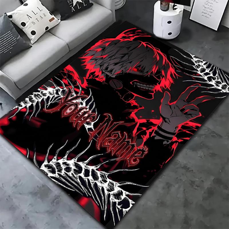 Tokyo Ghoul Theme Custom Name Carpet Rug For Living Room Bedroom Home Sofa Decoration Kids Play Nonslip Floor Mat
