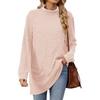 Autumn Winter Mid-Length Pullover Long Sleeves Thick Warm Knitwear Hoodie Casual Solid Color Half High Collar Loose Pocket Sweatshirt