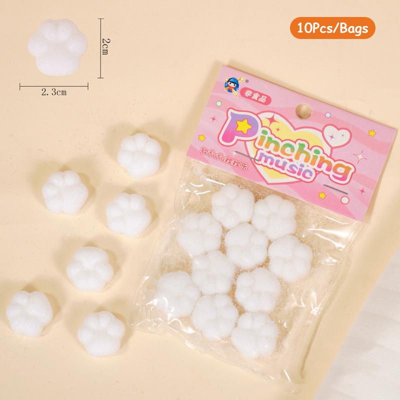 10Pcs Creative Fashion Cat Paw Slow Rebound Toy Cartoon Cute Soft Squeeze Toy Funny Decompression Toys Children Toys Gifts