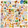 100 Small Size 4cm Leaves Bohemian Stickers Retro Aesthetic Art