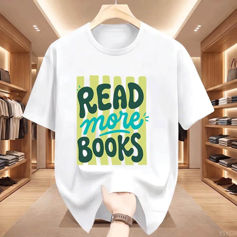 Read More Books Tshirt Unisex Ladies Book Lover Trendy Stripes Bookish Graphic Tee Casual Short Sleeve Printed Tshirts Clothing