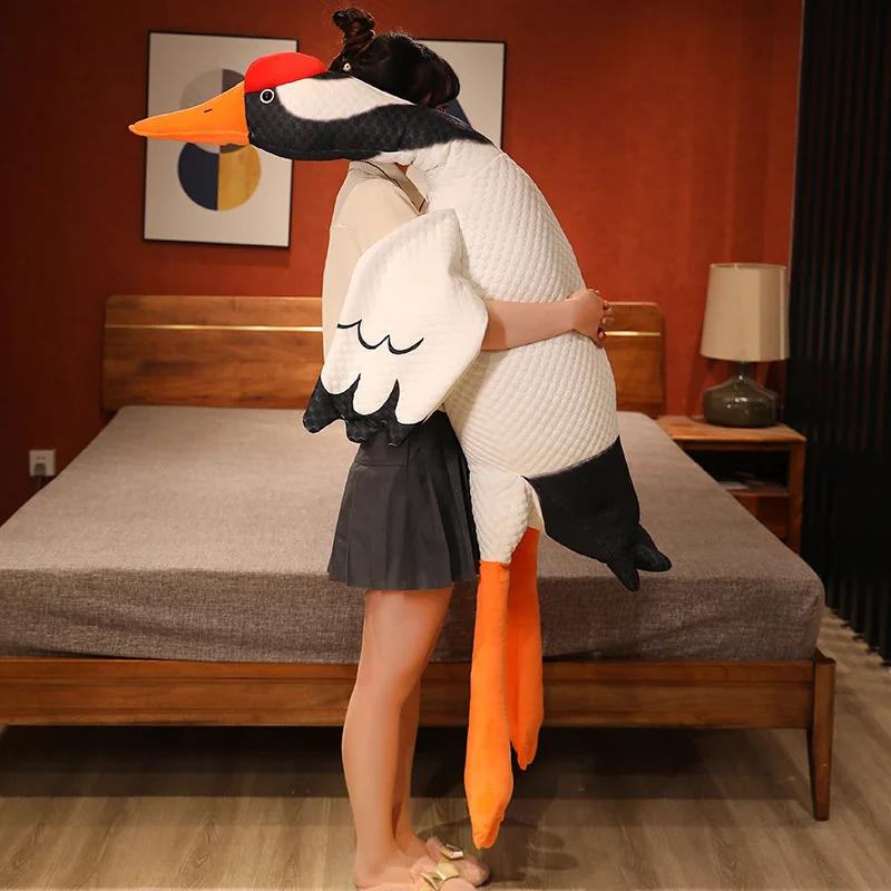 Творческая имитация белого гуся, красного венценосного журавля, плюшевой игрушки, куклы, подушки, украшения для мальчиков и девочек, подарки на день рождения