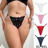 XL-4XL Large Size Women's Thongs Lace Sexy Panties Low-waisted Thin Straps Seamless Bikini Underwear