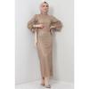 Nci Hijab Evening Dress Gold