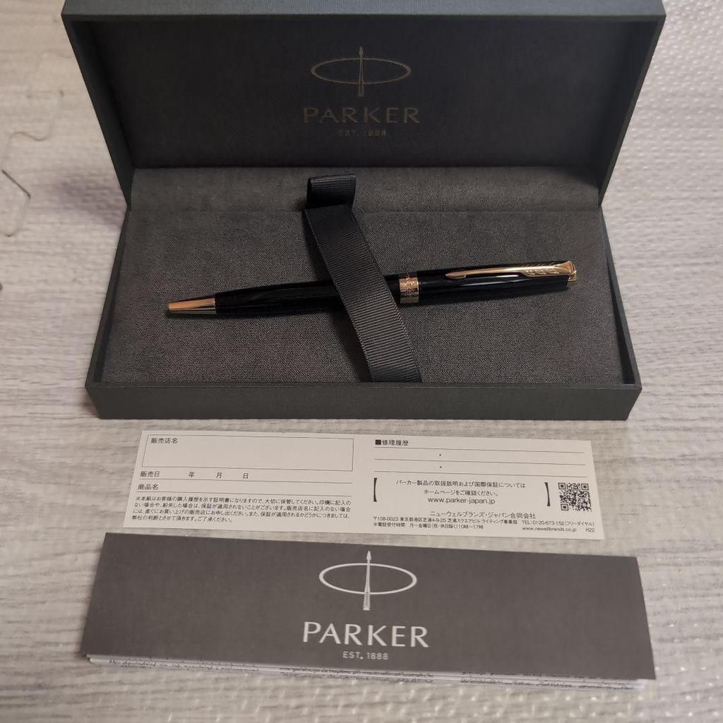 Used PARKER Ballpoint Pen, Matte Black GT