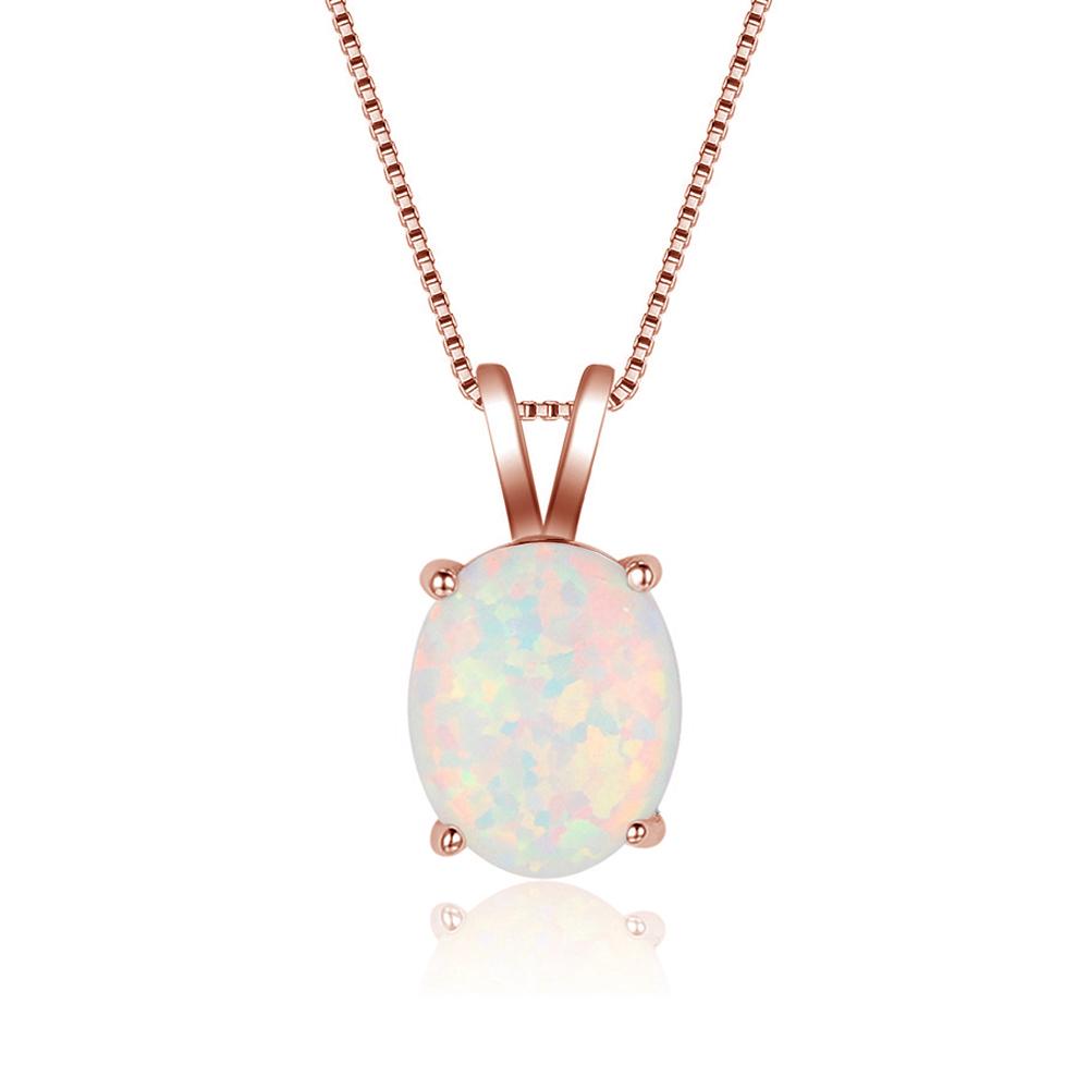 Богемное овальное белое, синее ожерелье с подвеской из искусственного опала для женщин и девочек, вечерние гламурные украшения, обручальное кольцо, аксессуары