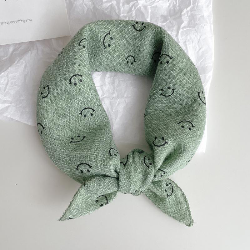 Cute Cotton And Linen Children'S Scarves Thin Silk Scarves For Boys And Girls Small Square Scarves For Babies Triangular Drool Bibs For Babies