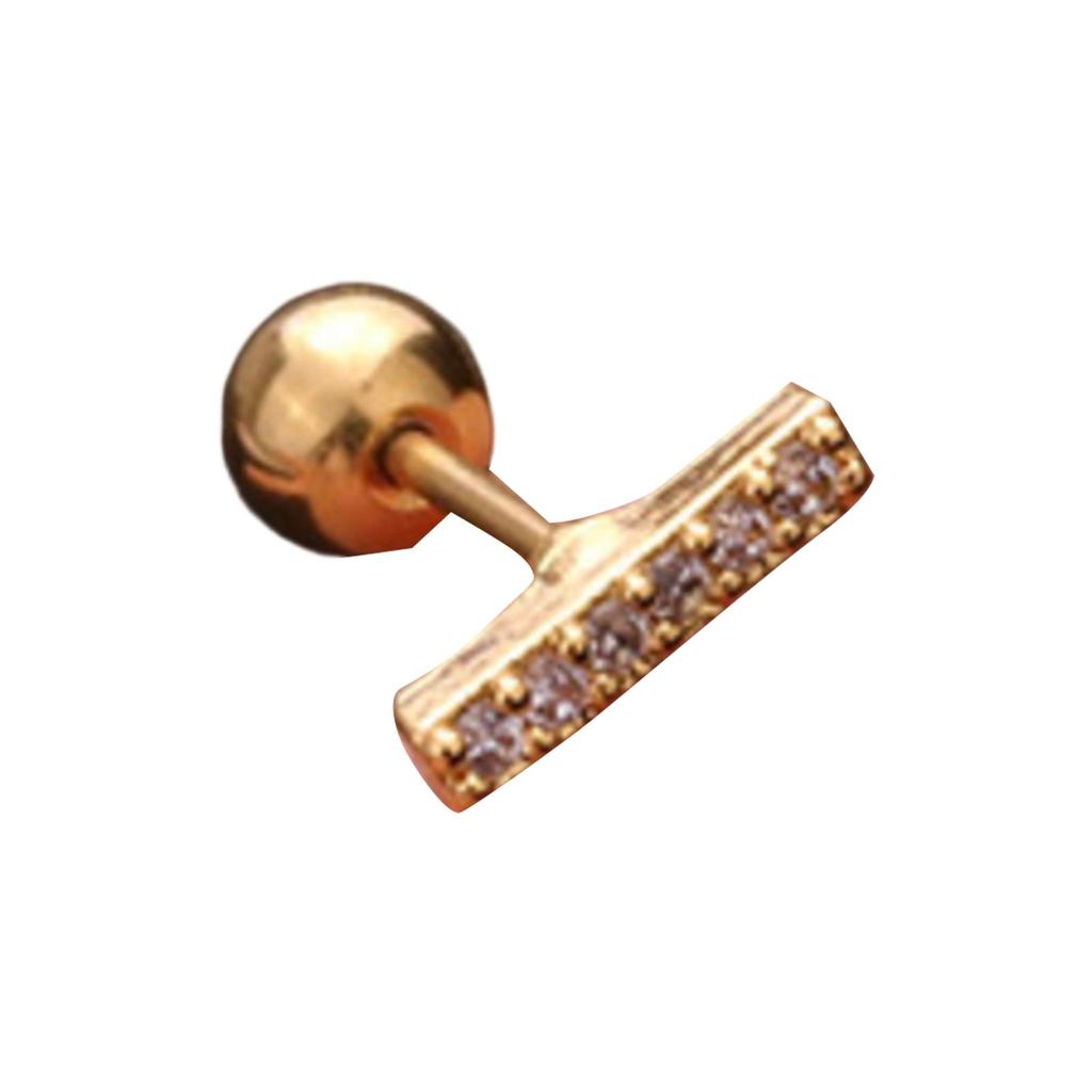 Титановая сталь и нержавеющая сталь, серьги-пусеты с микропаве из циркона в форме короны, застежка-шарик на винте, модные серьги для западного пирсинга