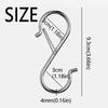 10Pcs S-Shape Balcony Clothes Hanger Spring Clasp Stainless Steel Kitchen Pot Rack Hooks Thickened Windproof