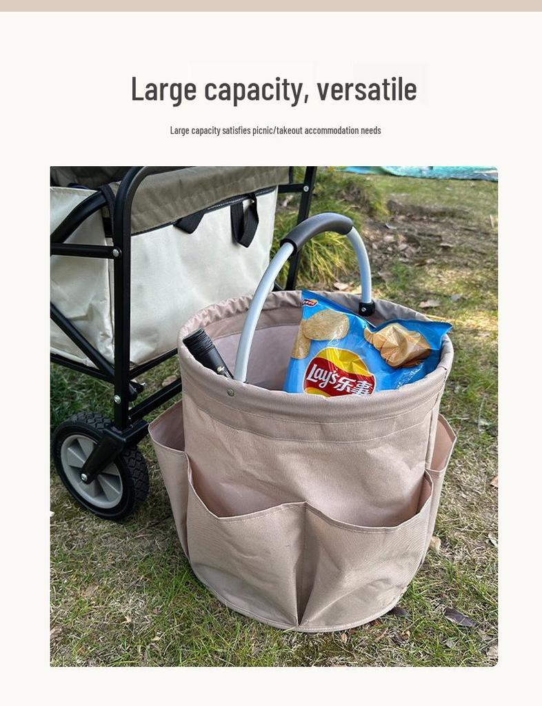 Портативная складная корзина для пикника и пляжа - ручная сумка для туалетных принадлежностей, ванных принадлежностей, дома и покупок