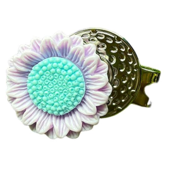 Магнитный маркер для гольф-мяча с клипсой для шляпы, в форме подсолнуха, магнитный маркер для мяча, набор клипс для кепки, для мужчин, женщин, гольфистов, сумок, ремней, козырьков, аксессуары