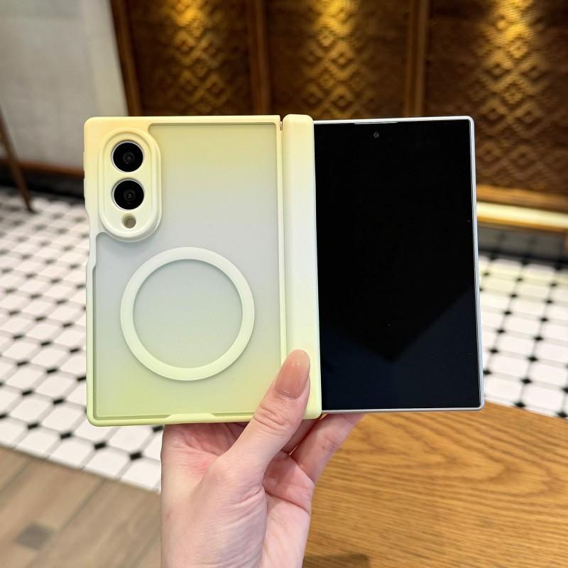 Magnetic Snap-On Phone Case Galaxy Z Fold8 / Ultra Gradient Color Acrylic Cover With Strong Magnet Slim