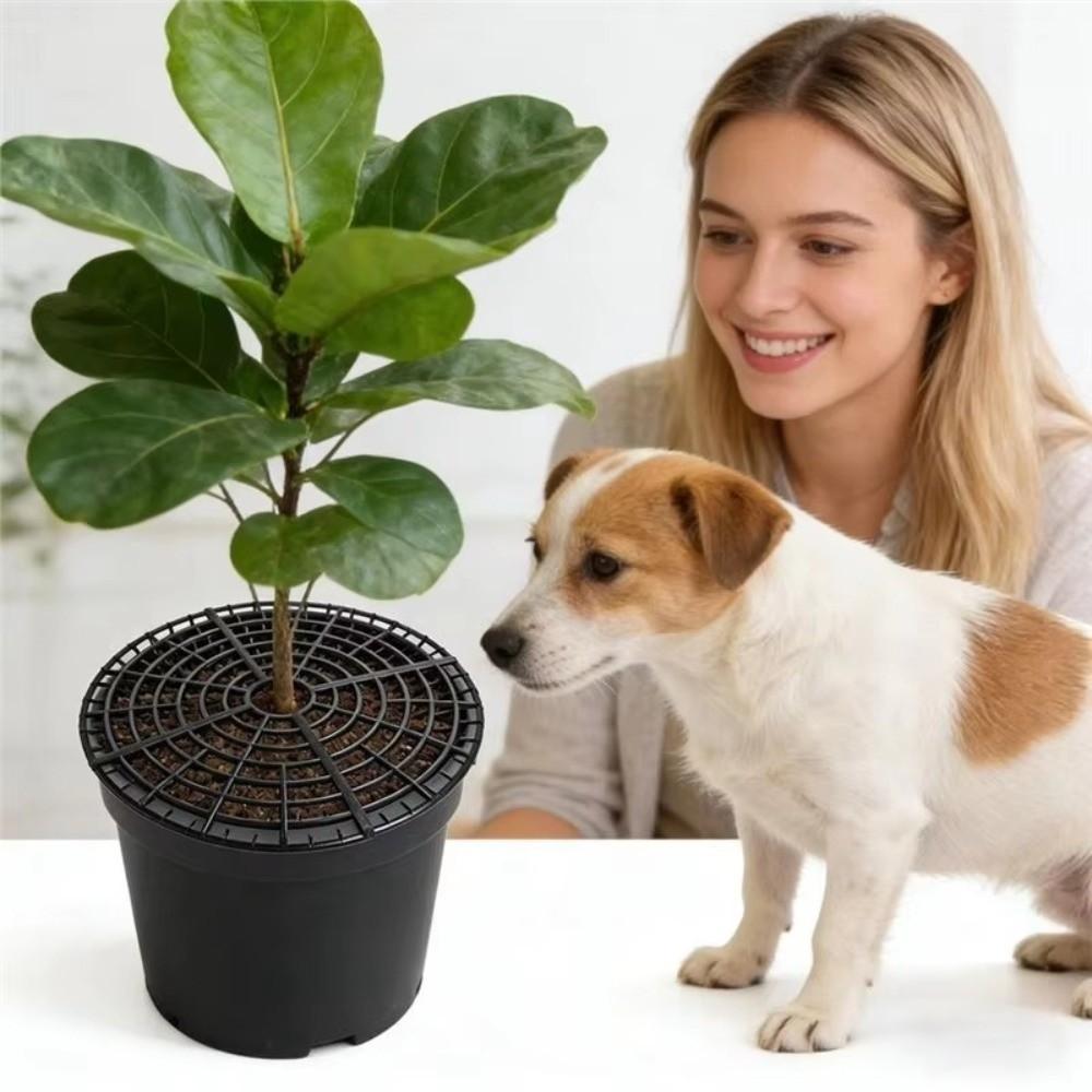 Barbed Cut-Outs Flowerpot Soil Guard Breathable Mesh Spiked Soil Protection Grid  Indoor Outdoor