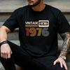 Unisex Retro 1976 Cassette Tape Vintage Graphic T Shirt 70s Music Nostalgic Daily Streetwear Birthday Top