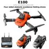 E100 Мини Дрон 4K HD Камера WIFI 5G FPV Профессиональный Радиоуправляемый Квадрокоптер для предотвращения препятствий, оптическая локализация потока, игрушка в подарок