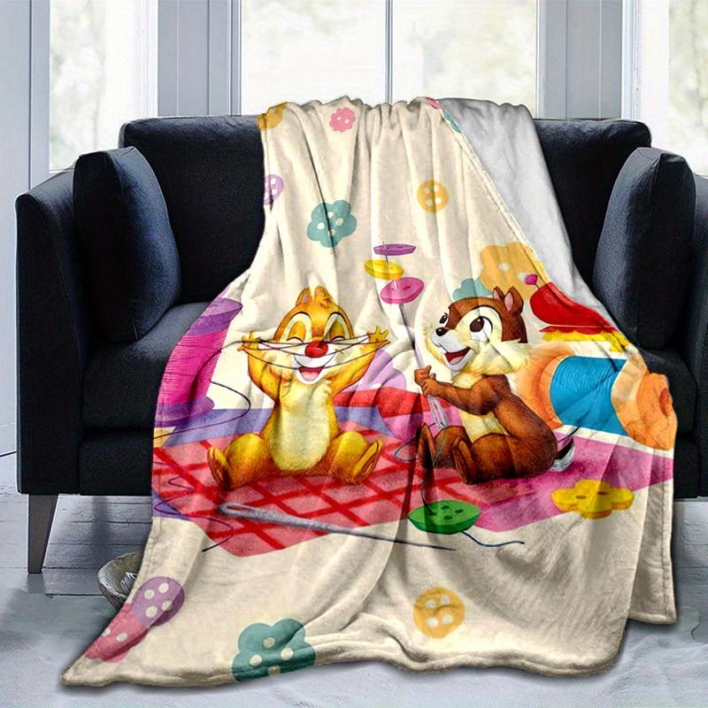 1 шт., Плед Disney Чип и Дейл, Милый Мультяшный Животный, Декоративные Пледы для Друзей, Домашний Декор, Чехол на Диван, Путешествия, Кемпинг, Автомобиль
