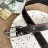 Pu Leather Cross Waist Belt Y2k Dress Jeans Belt Heavy-Duty Women's Belt  Streetwear