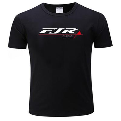 Мужская черная футболка Япония Мотоциклы FJR 1300 МОТОЦИКЛЕТНАЯ ФУТБОЛКА FJR1300 ТИШЁРТКА Футболка Летняя Мужская Хлопковые Футболки Рубашка