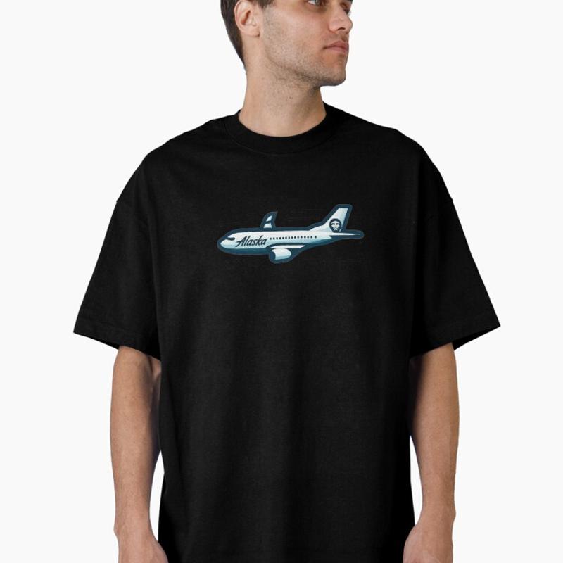 Футболка оверсайз Alaska Airlines с логотипом United