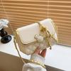Основная сумка Push Tide Simple Women Shoulder Crossbody Foreign Style Chain Rhombus Small Square Bag