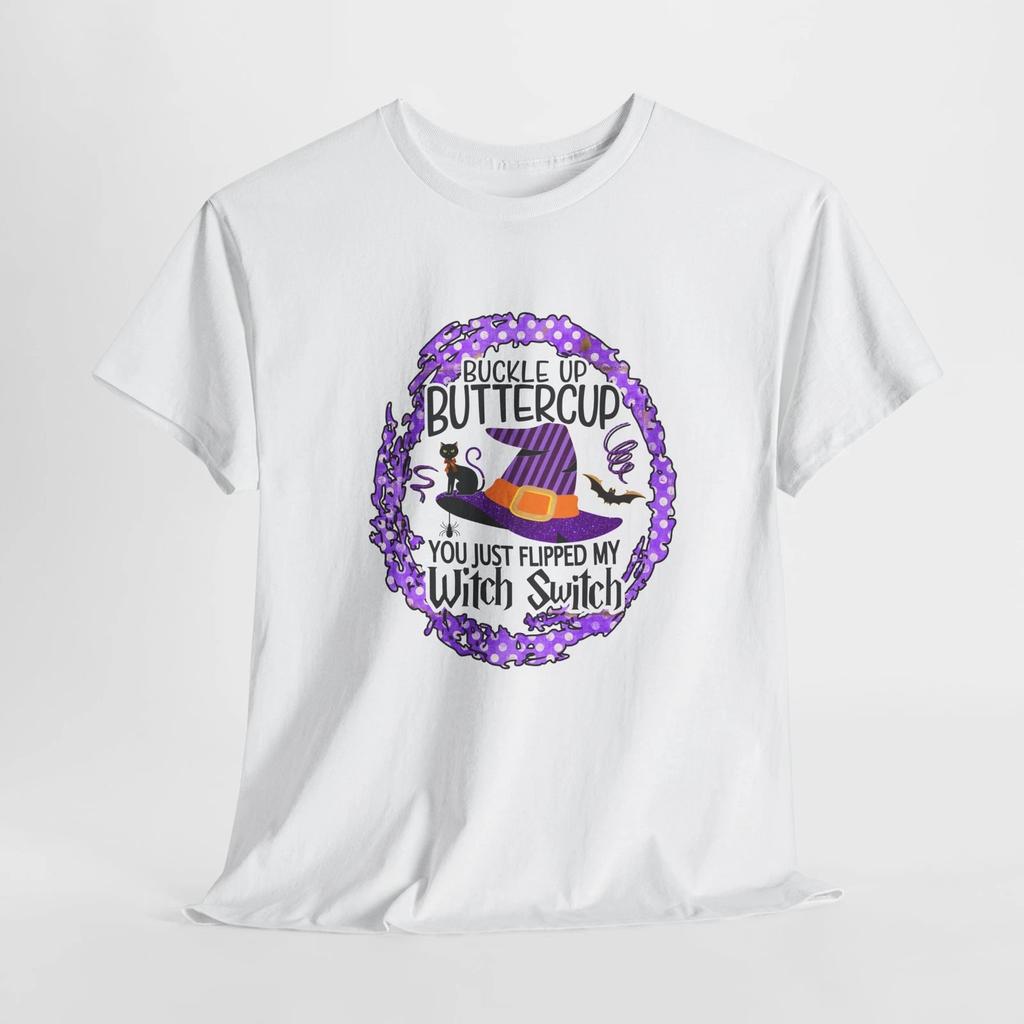 Buckle Up ButterCup Halloween Witch T-Shirt | Enchanting & Mystical Witchy