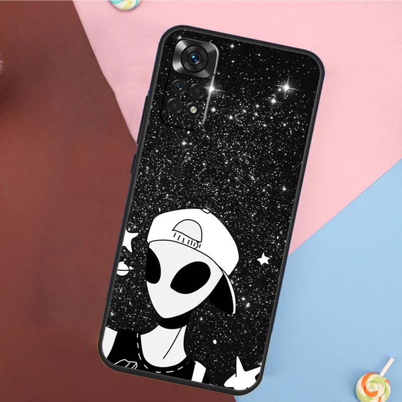 Эстетичный милый мультяшный чехол-пришелец для Xiaomi Redmi Note 13 14 Pro 12 11 9 10 9S 10S 11S 12S Redmi 14C 10C 12C 13C