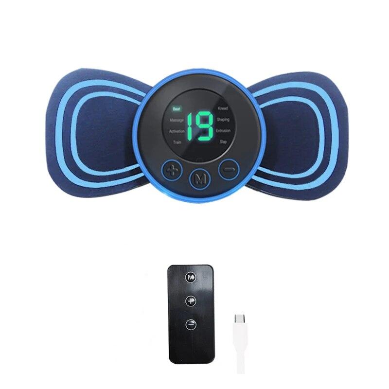 Портативный электрический интеллектуальный мини-массажер для шеи, массажер для спины и плеч с подушечкой и пультом дистанционного управления