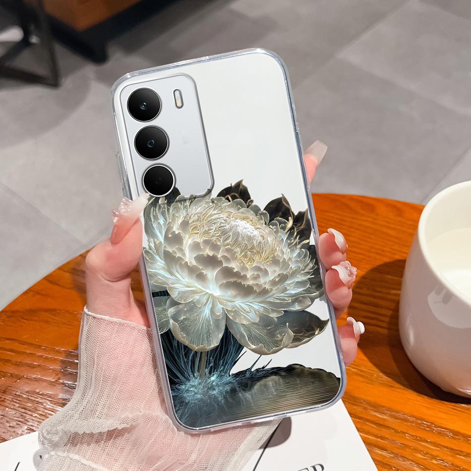Чехол для Realme C71 4G с цветными узорами, прозрачный силиконовый бампер из ТПУ для Realme C 71 RealmeC71, противоударный