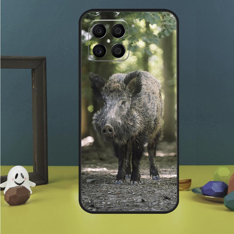 Чехол с рисунком кабана и свиньи Коричневый Fundas для Huawei P20 P30 P40 P50 Pro Lite P Smart 2019 Nova 5T 9 Honor X7 X8 X9 50