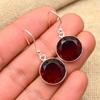 Dazzling Red Garnet Gemstone Handmade 925 Sterling Silver Jewelry Earrings For Women