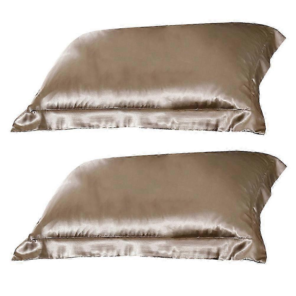 Silk Pillow Case Luxurious Ice Silk Pillow Covers Plain Color Soft Smooth Home Decor