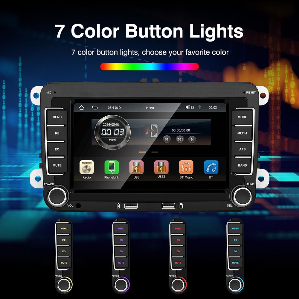 Android Car Radio для Volkswagen Golf 5 6 Polo Passat B6 B7 CC Skoda Jetta Универсальный беспроводной мультимедийный экран для Carplay Auto