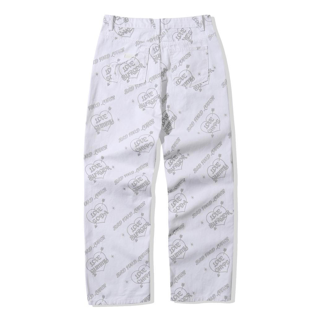 MAINBOOTH Love Jf Denim Pants(White)