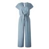 Women's Jumpsuit Summer Beach Short Sleeve Solid Color Casual Fashion Wide Leg Jumpsuit
