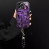 Dark purple flower applies to Apple 17promax personalized new mobile phone case iPhone mirror creative protective case
