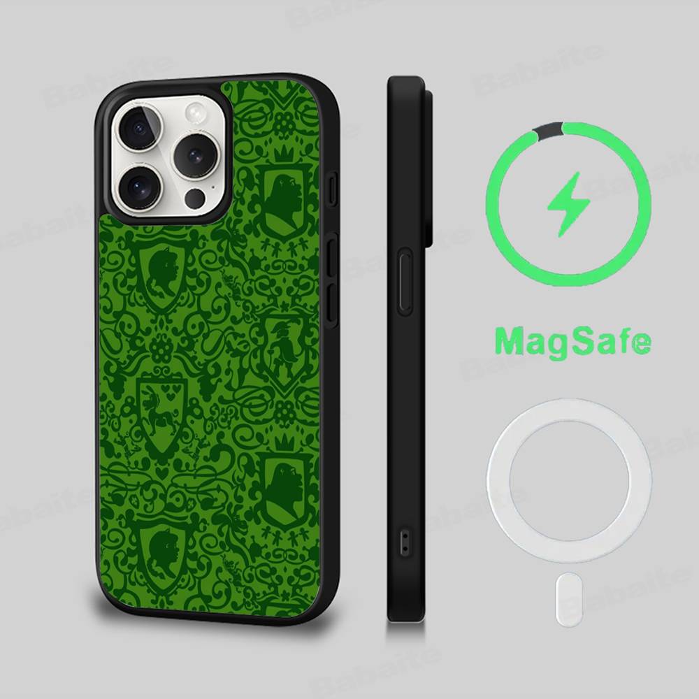 Мультяшный чехол для телефона Шрек Магнитный чехол Для IPhone 16 14 13 12 11 15 Pro Max Plus Для Magsafe Беспроводная зарядка Чехол